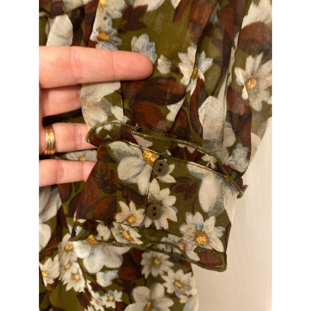 Zara Ruffled Floral Open Back Dress - Picture 6 of 9